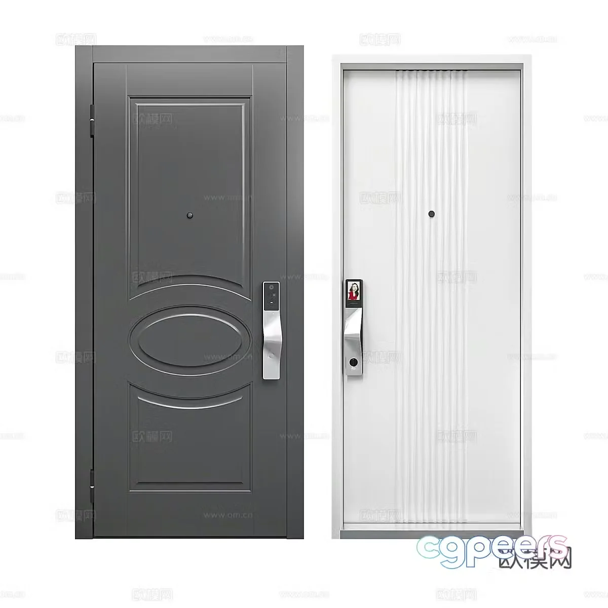 Modern door entrance door bedroom door password door 3d model