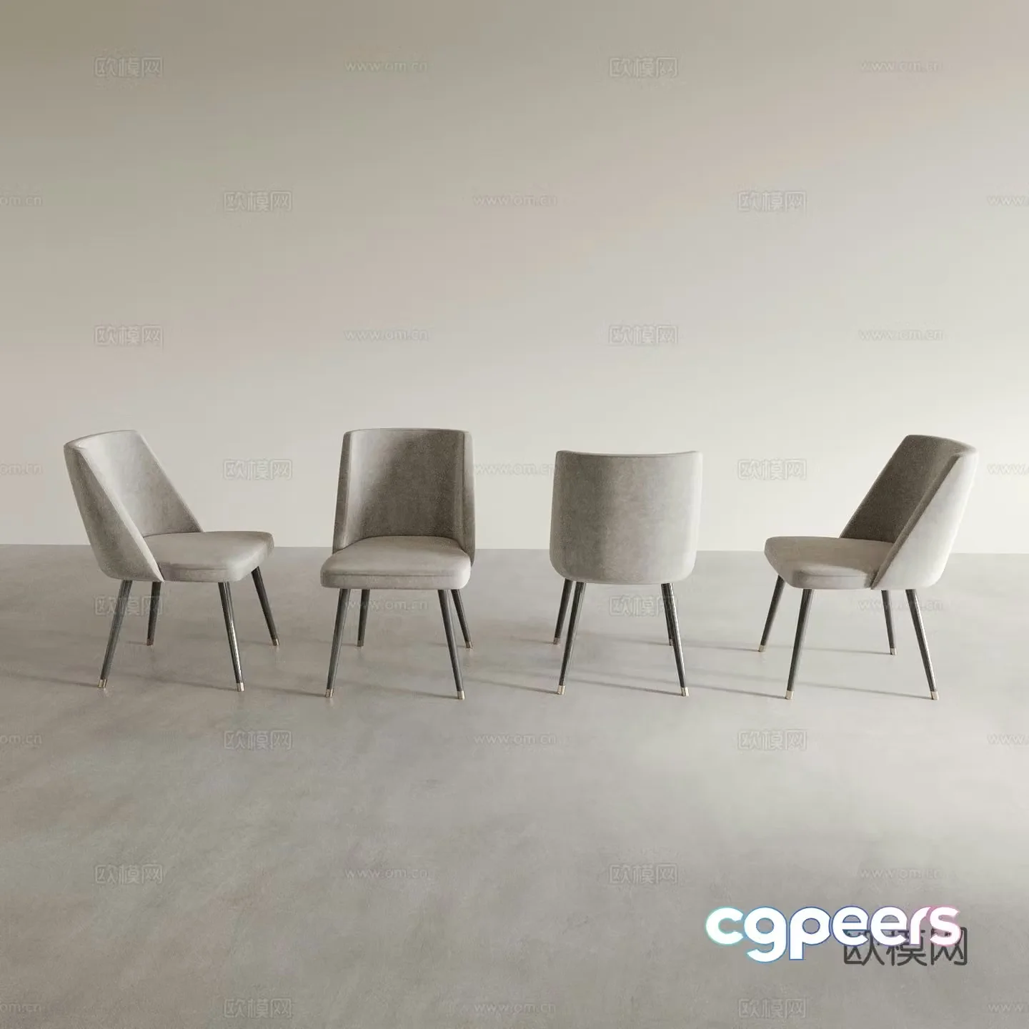 Modern chair dining chair 3d model