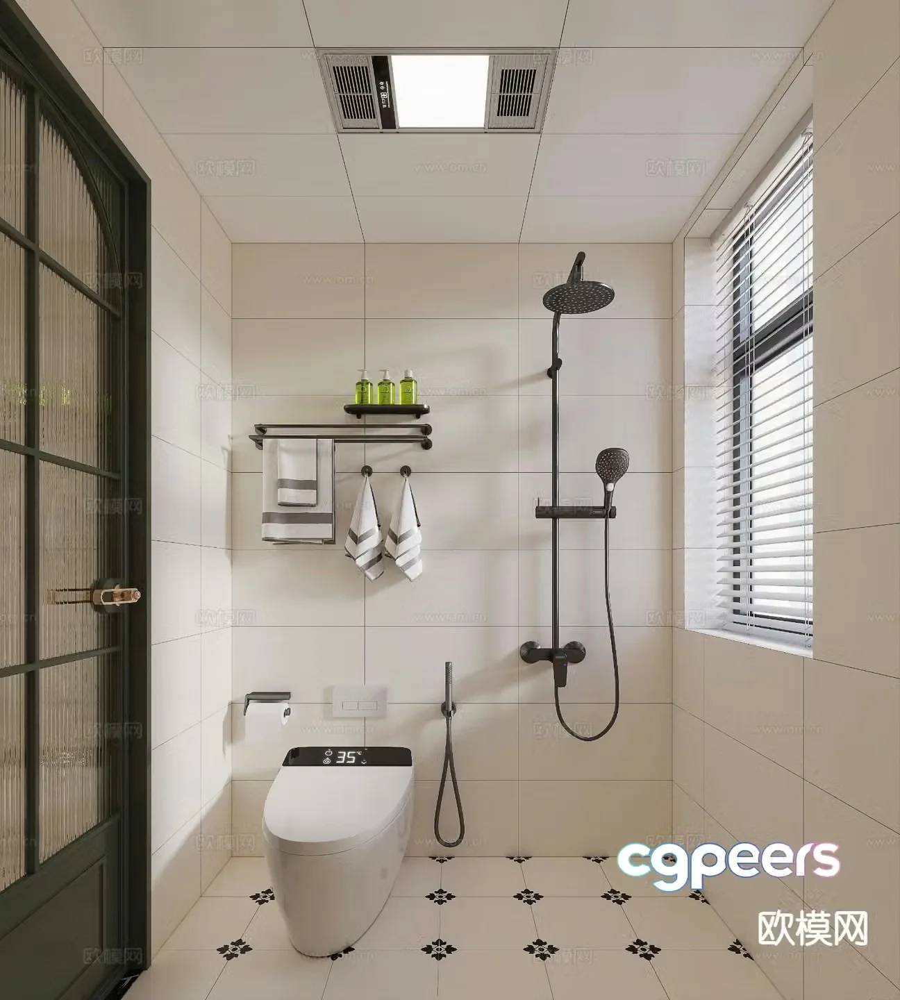 French bathroom bathroom 3d model