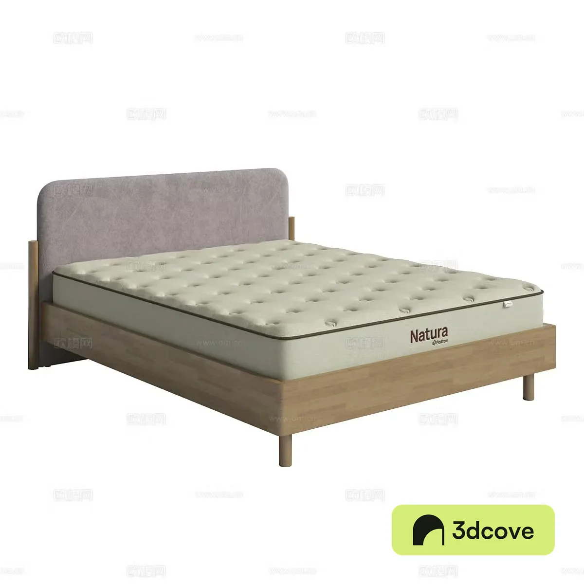 Nordic simple double bed simple bed bedroom bed