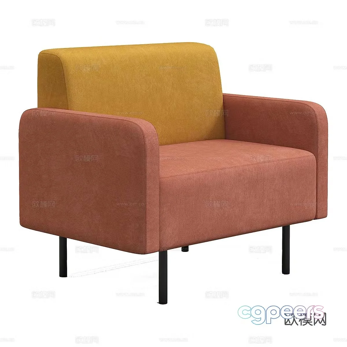 Single sofa leisure sofa 3d model