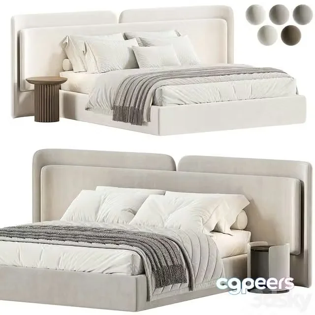 3ds Max Free – Double bed VALLETTA