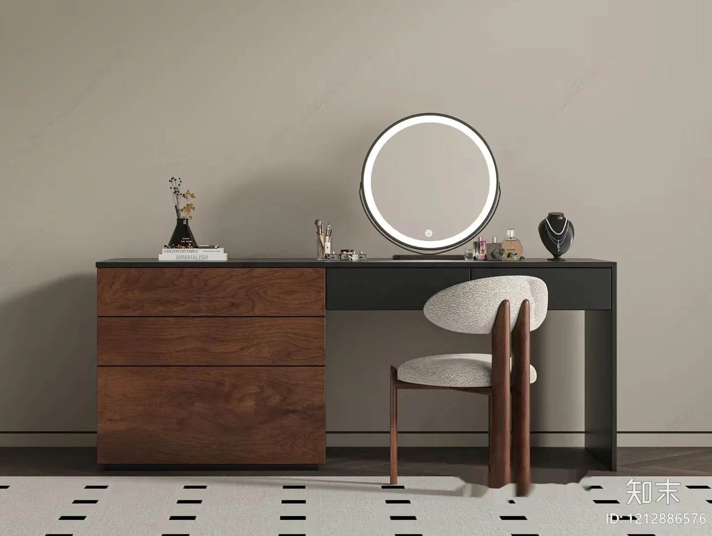 Modern Makeup Vanity 3D Model – 20344 – VRAY Render