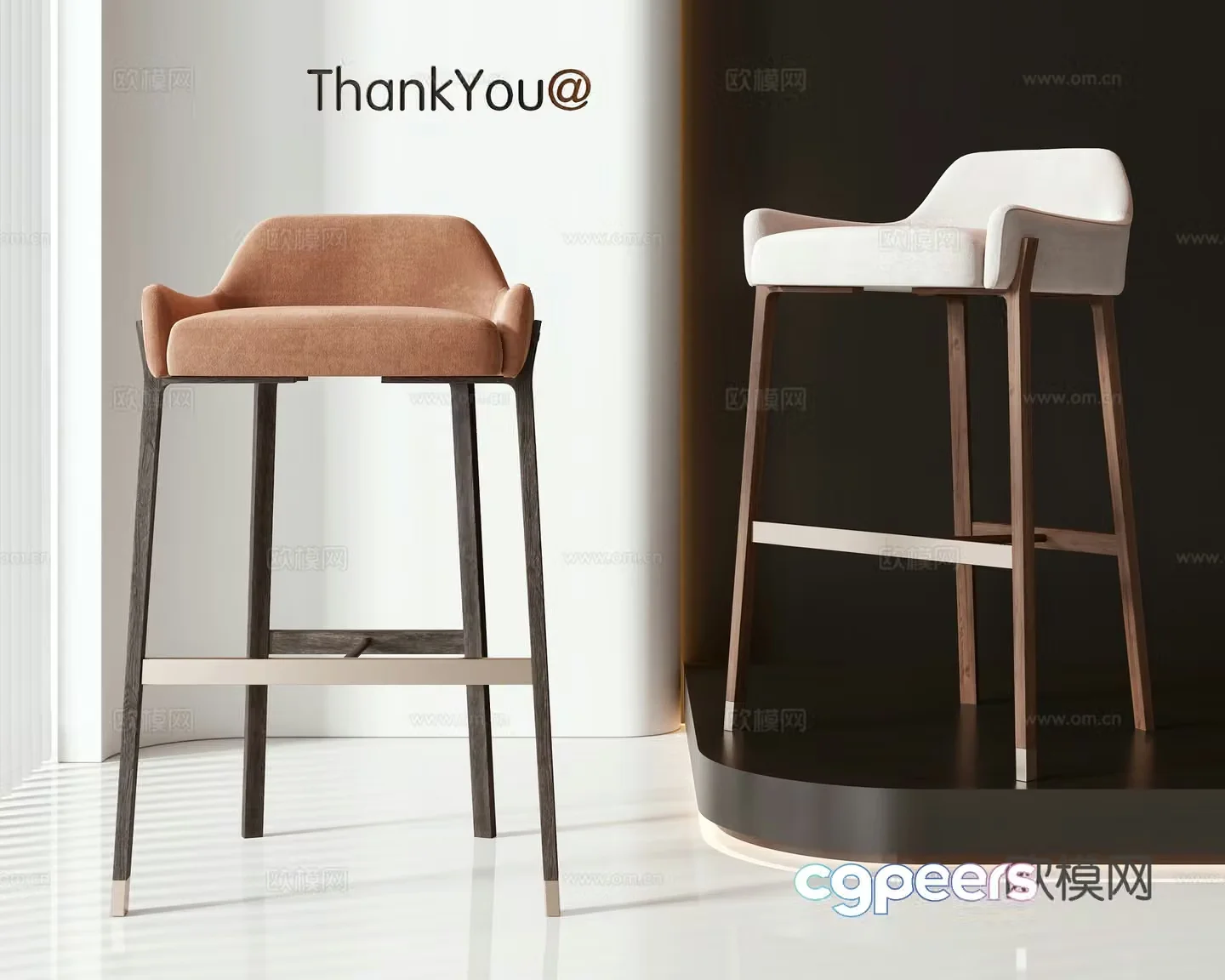 Modern bar chair 3d model