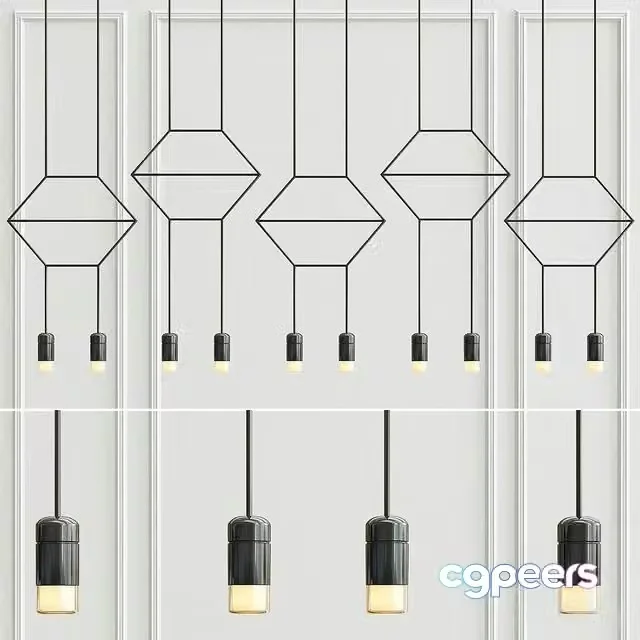 3ds Max Free – Vibia Wireflow Lineal Pendant Light 0331