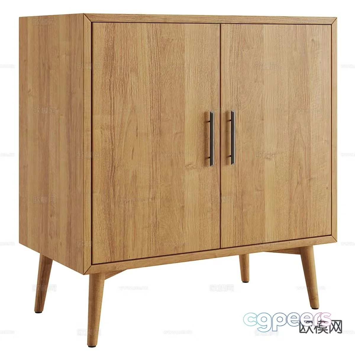 Log style entrance cabinet 3D model