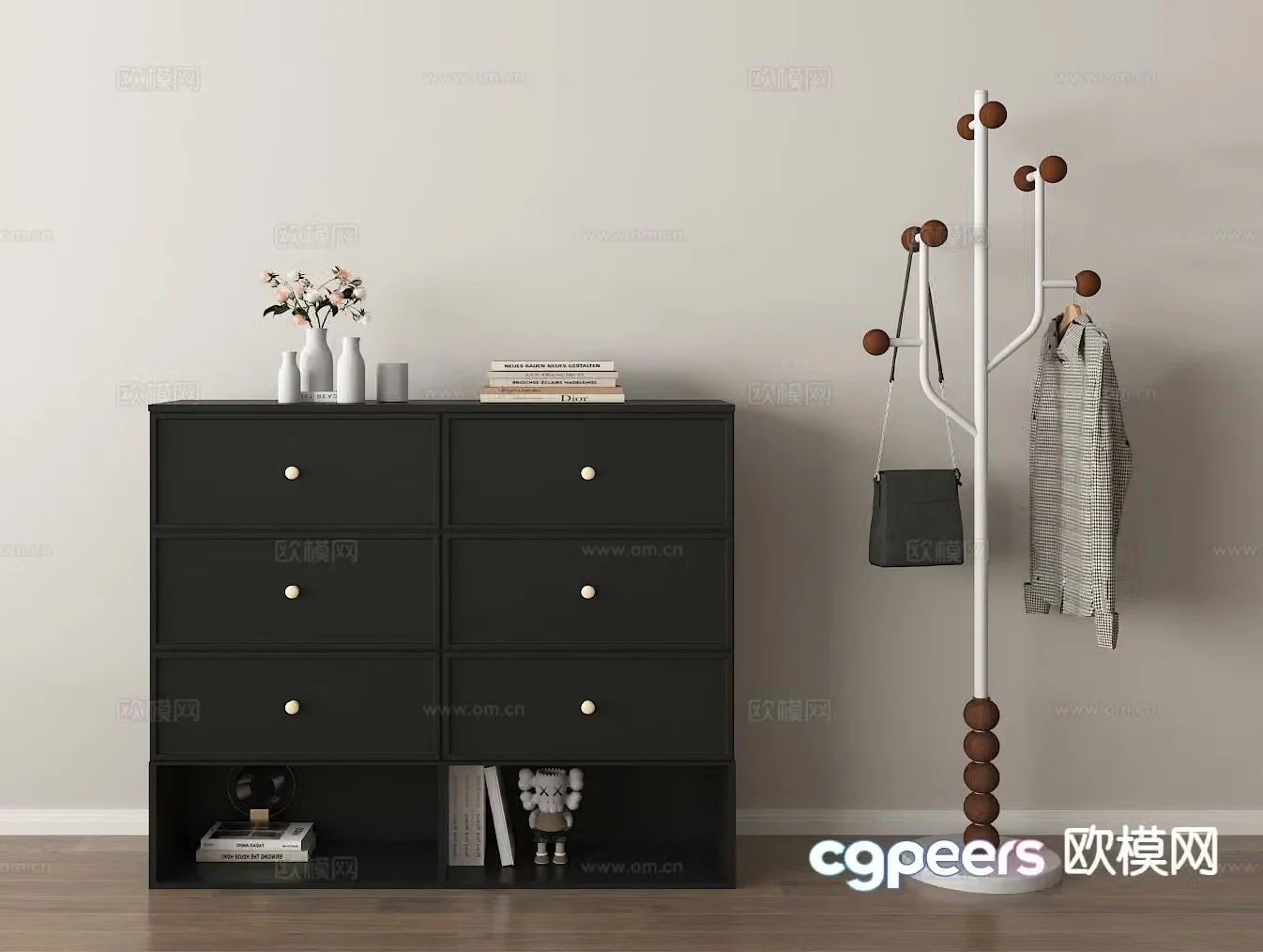 Modern chest of drawers 3d model