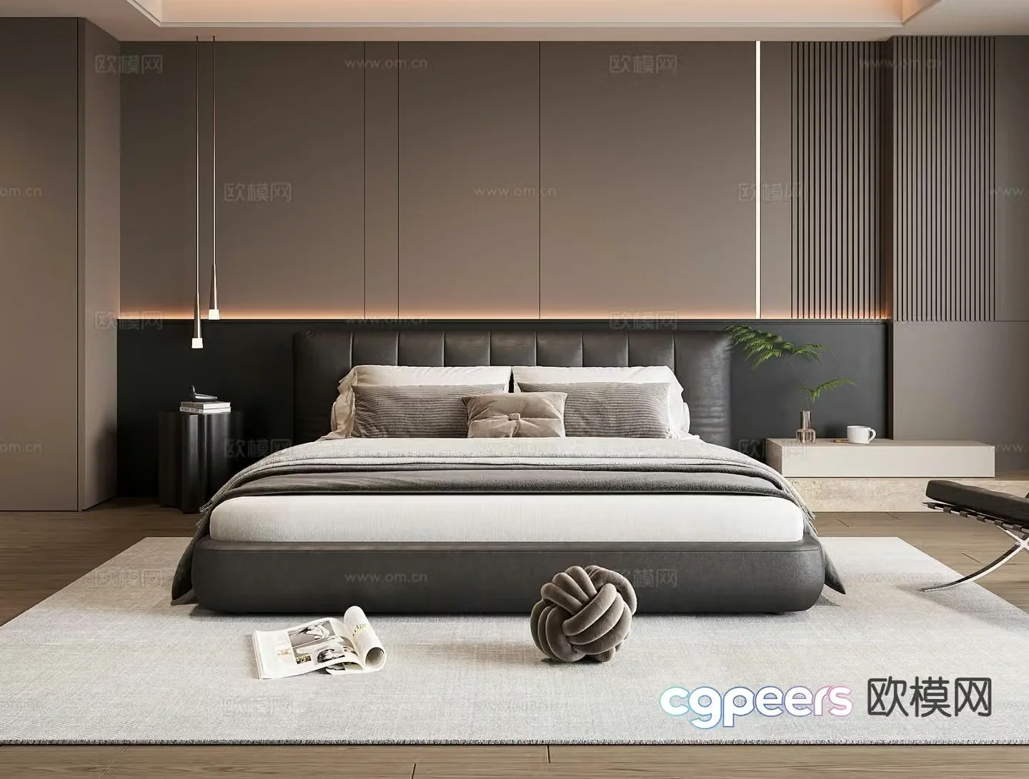 Italian style bedroom master bedroom 3d model