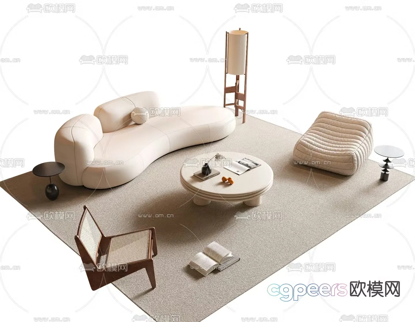 Wabi Sabi modular sofa 3d model
