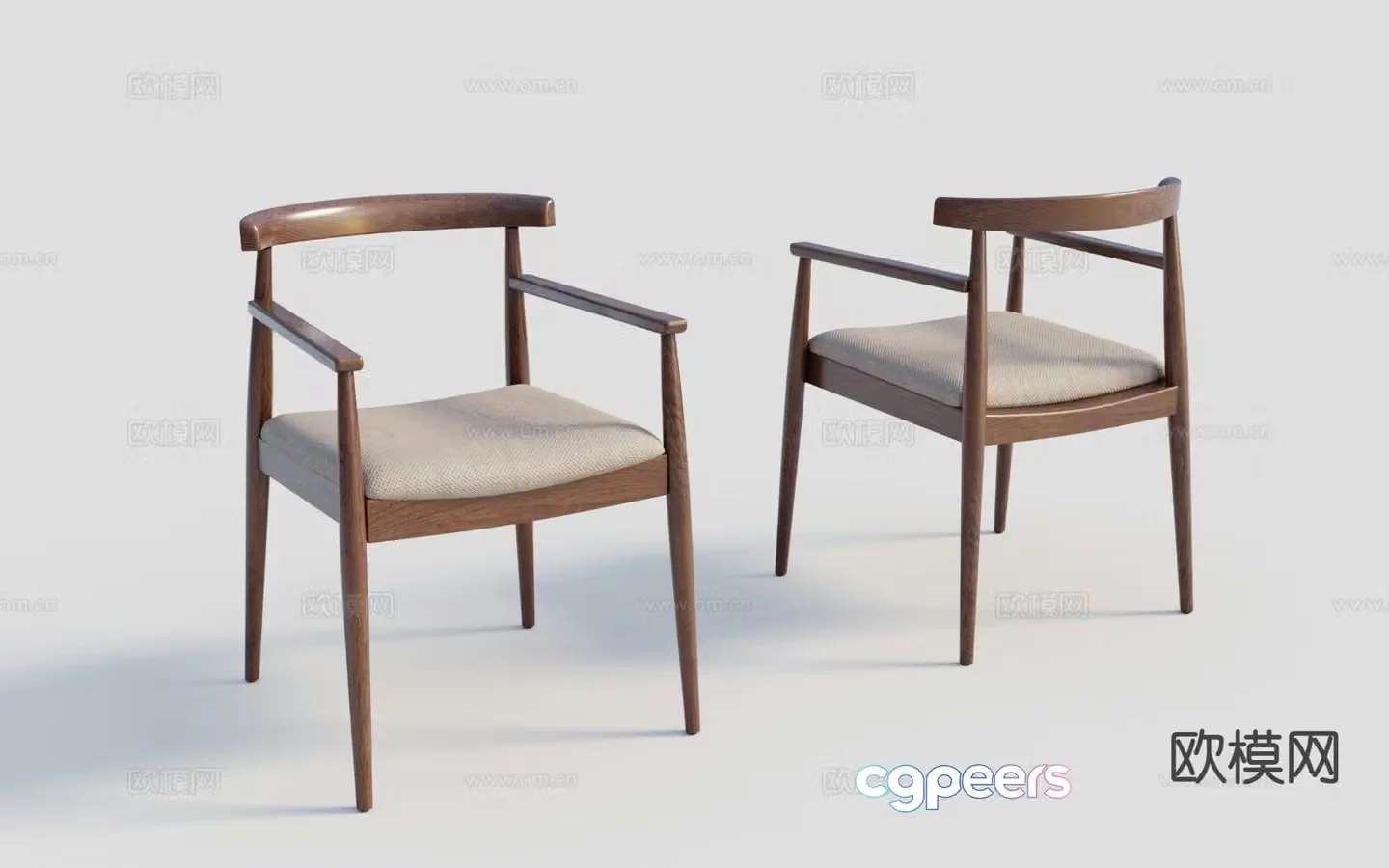 New Chinese style chair dining chair 3d model