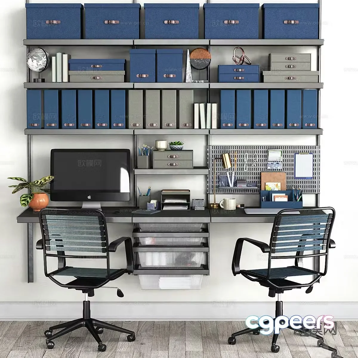 Modern office desk chair 3d model