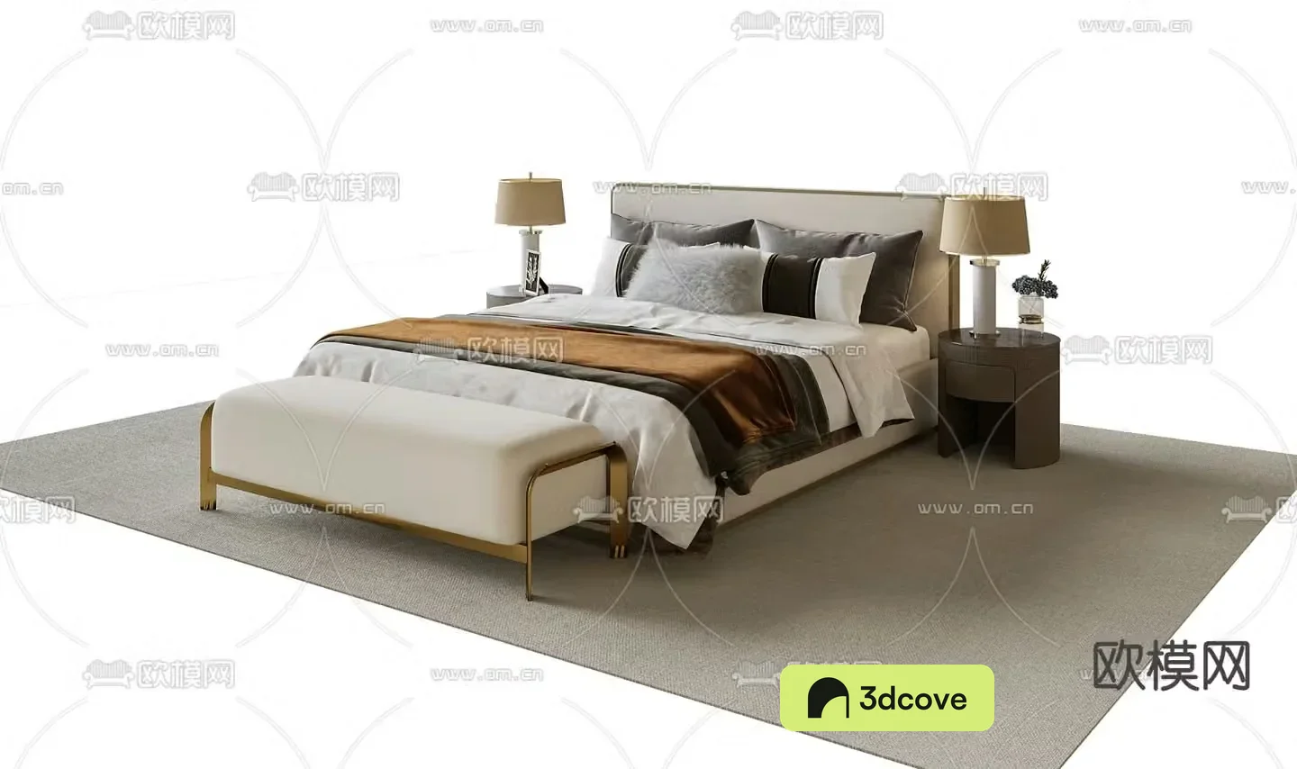 Modern double bed
