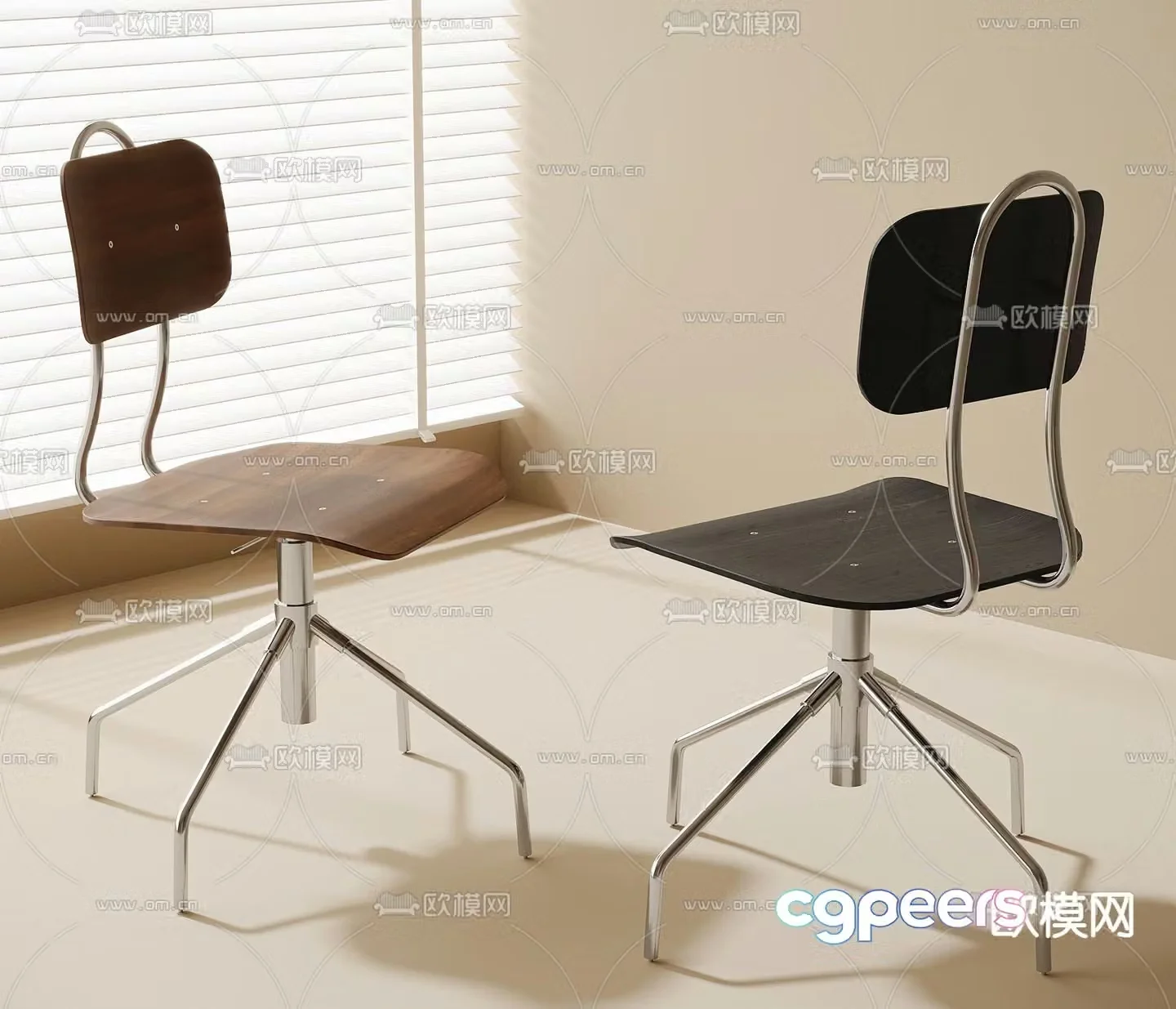 Modern single chair office chair 3d model