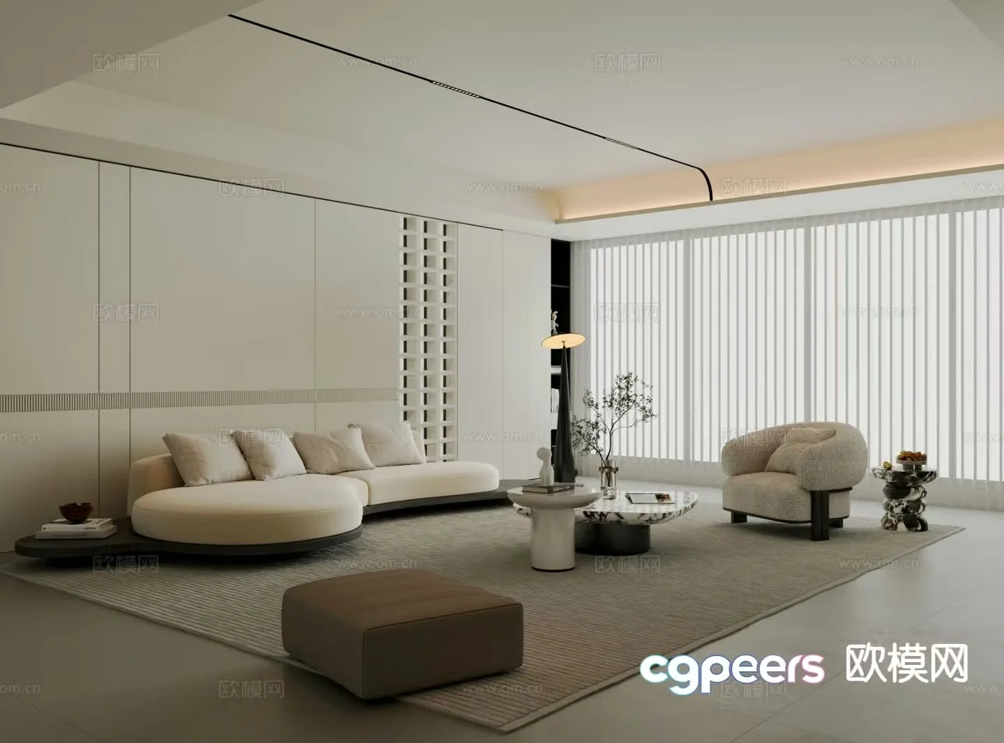 Modern living room 3d model