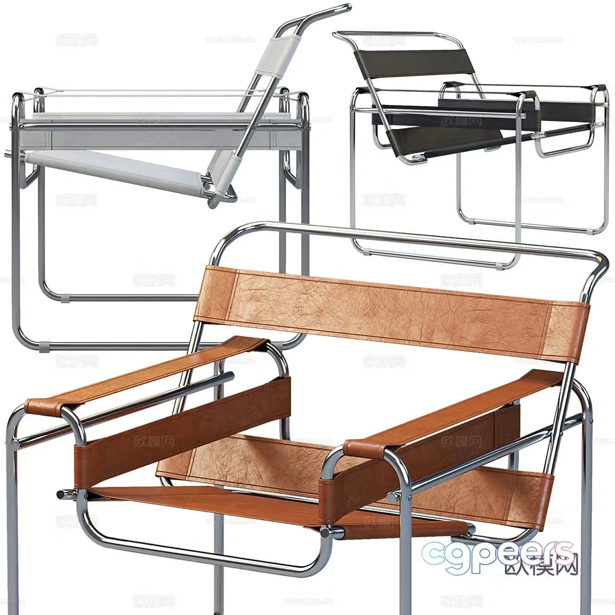 Medieval chair leisure chair 3d model