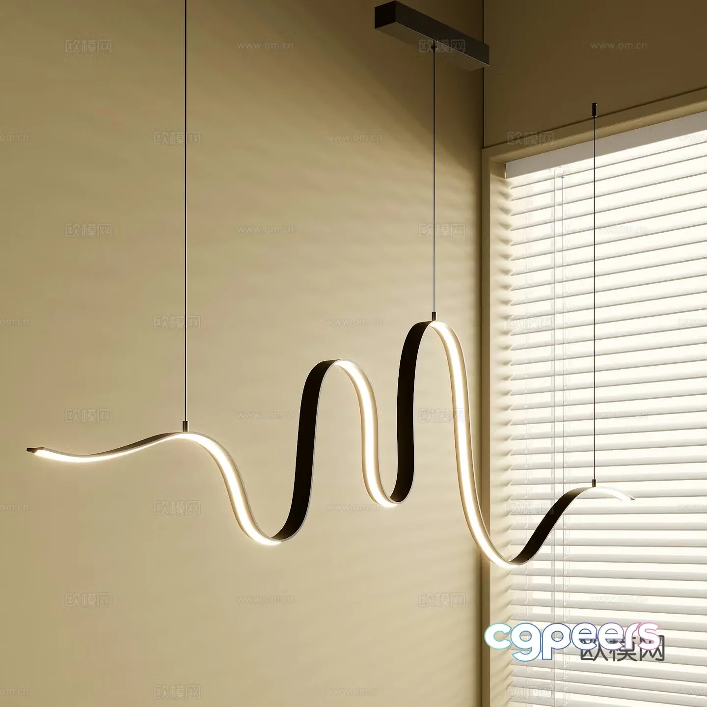 Modern chandelier 3d model