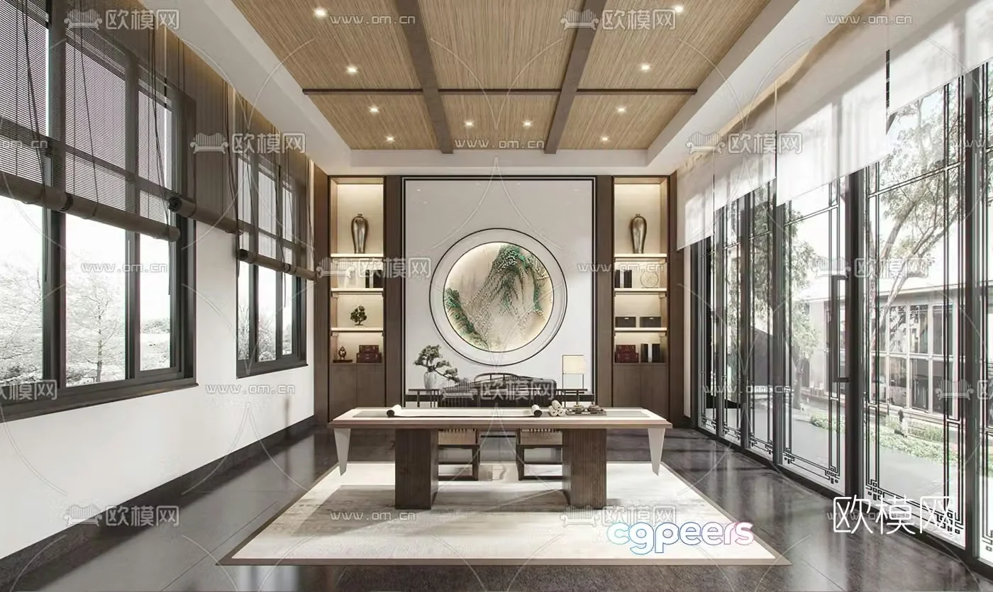 3D model of Shinchu-style meeting room tea room