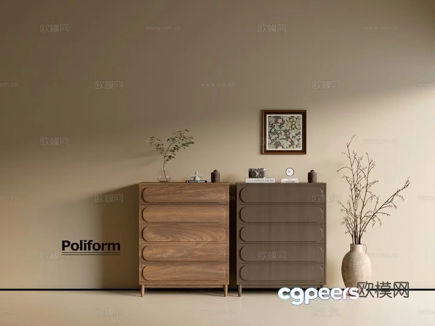 Modern wood grain cabinet ins wind minimalist wind cabinet whole cabinet sideboard balcony cabinet storage 3D model