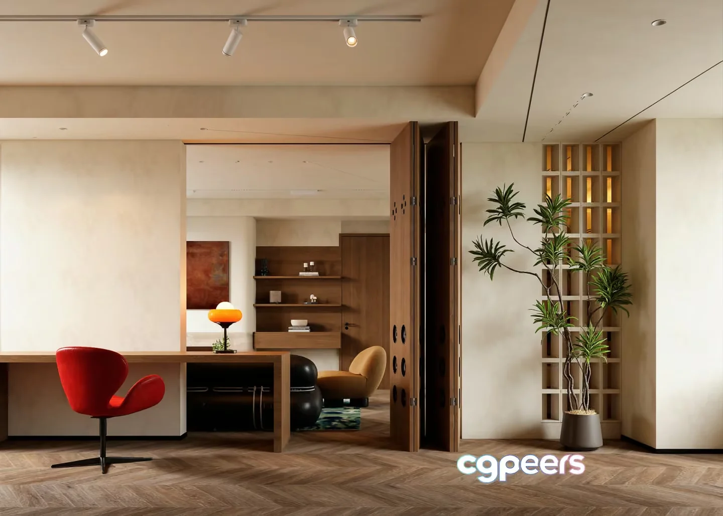 Modern Office Space 3D Model – 10632 – VRAY Render