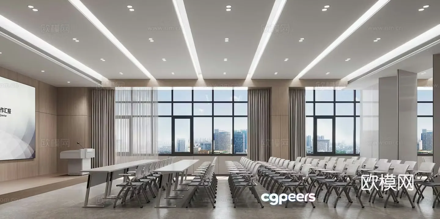 Modern training room multi -function lecture hall 3D model