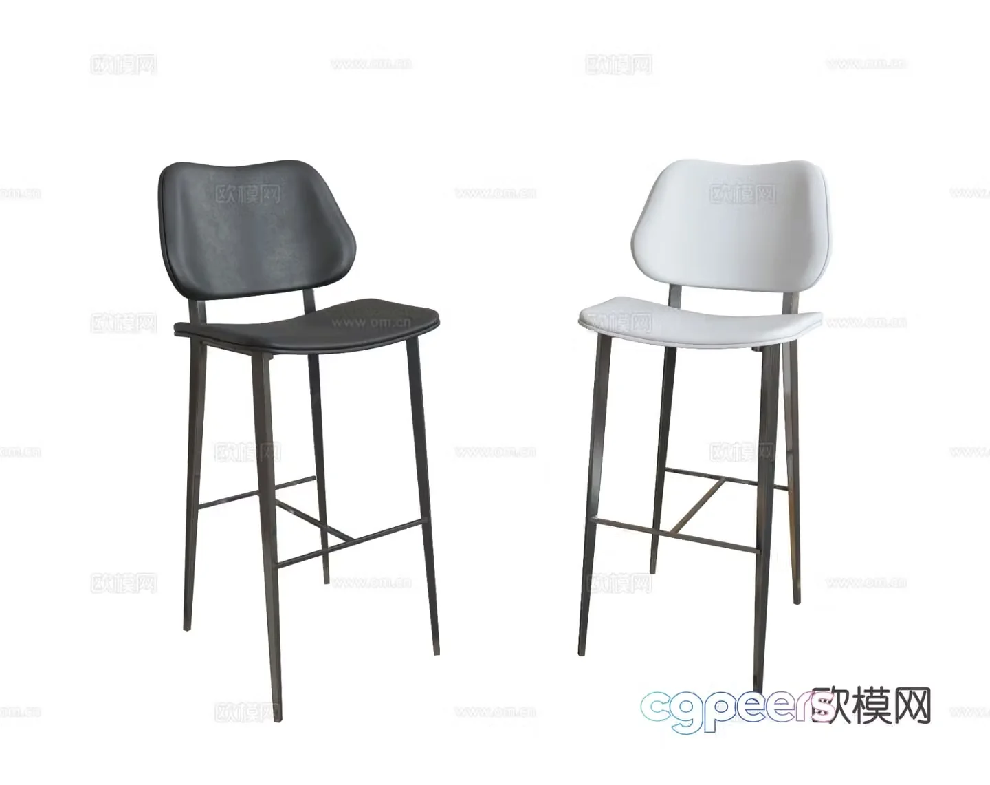 Modern high bar chair 3d model