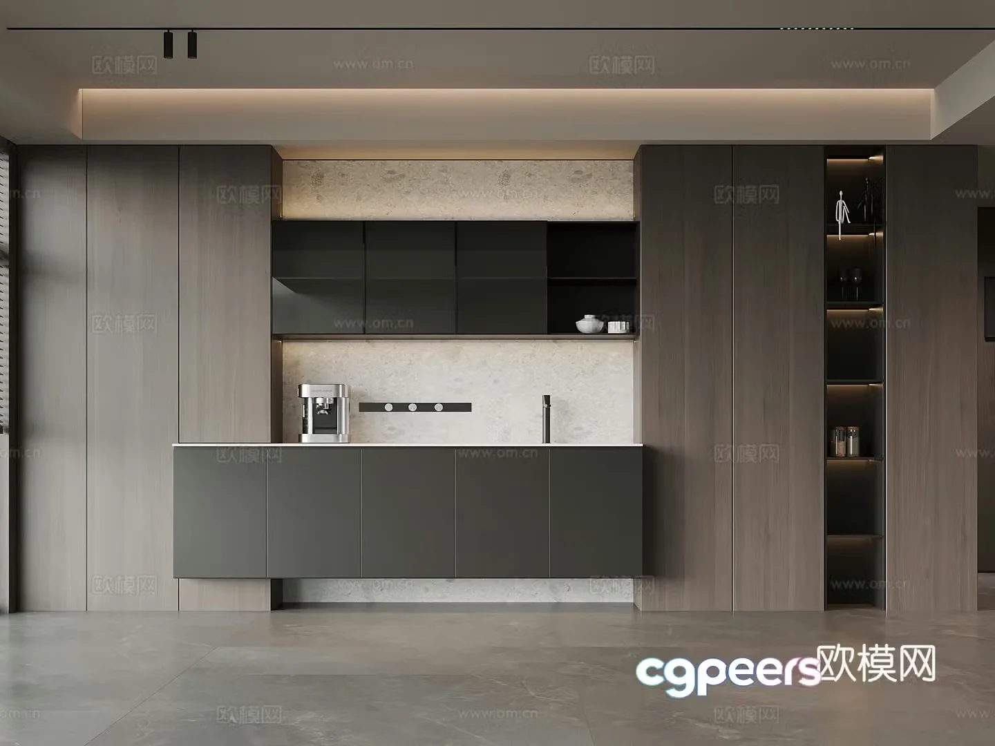 Modern Italian wine cabinet sideboard 3D model