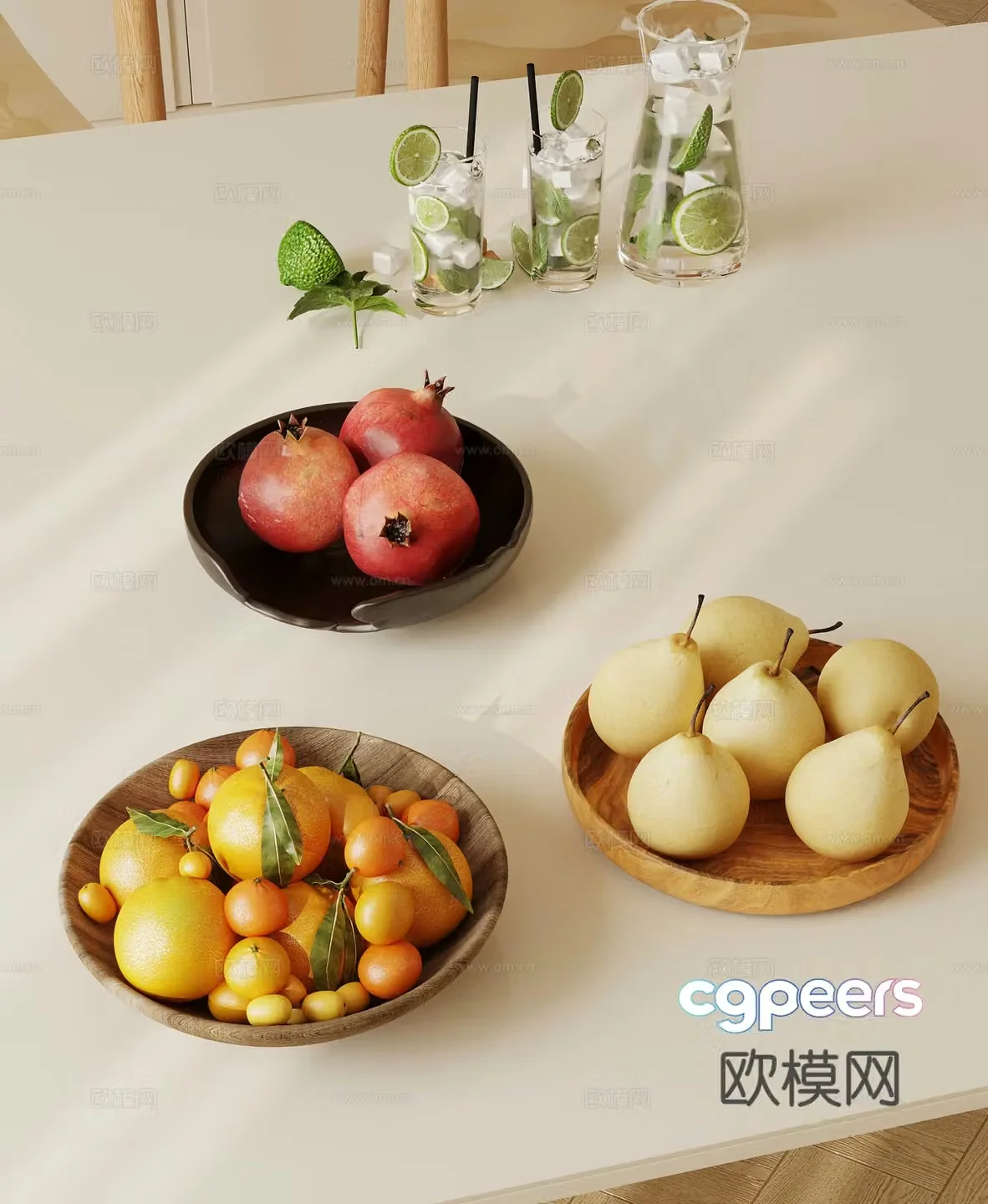 Modern fruit cup 3d model