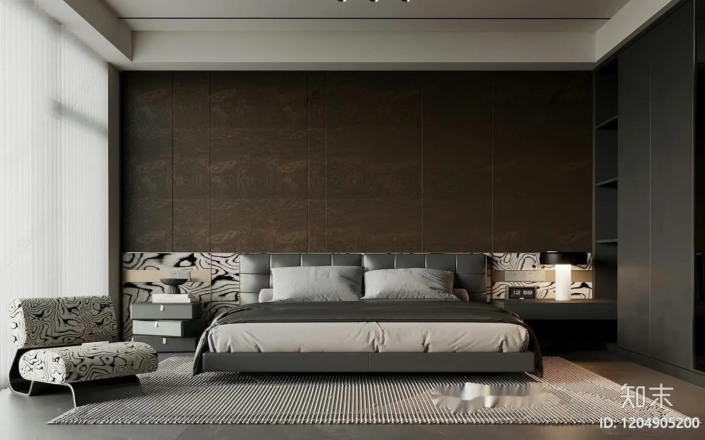 Cozy Modern Bedroom 3D Model – 14593 – VRAY Render