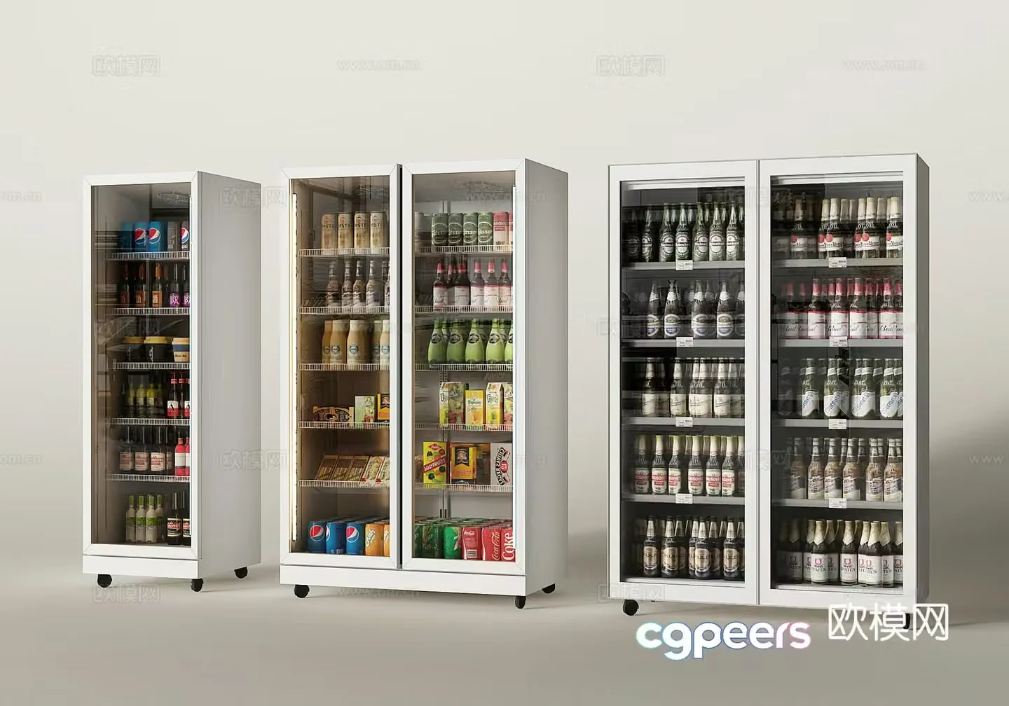 Modern freezer wine cabinet 3d model
