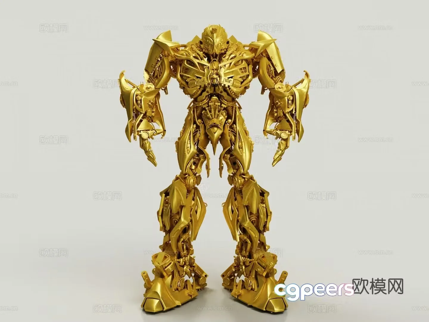 Transformers Bumblebee Golden Figure 3D Model