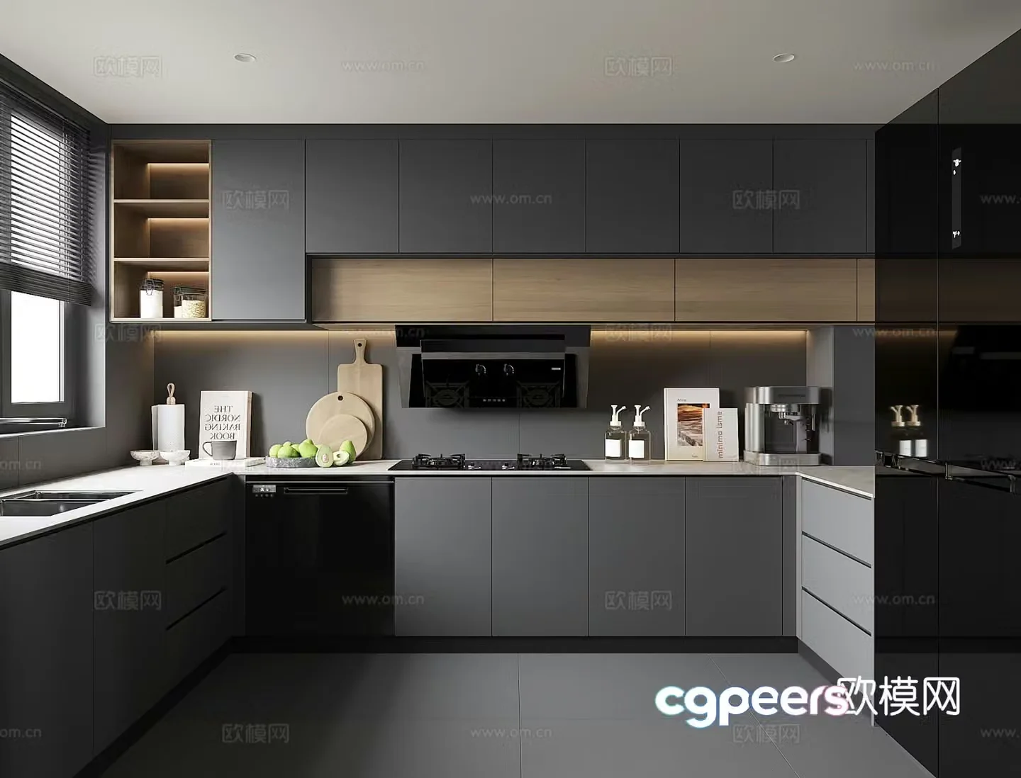 Dark Wind Kitchen 3d Model