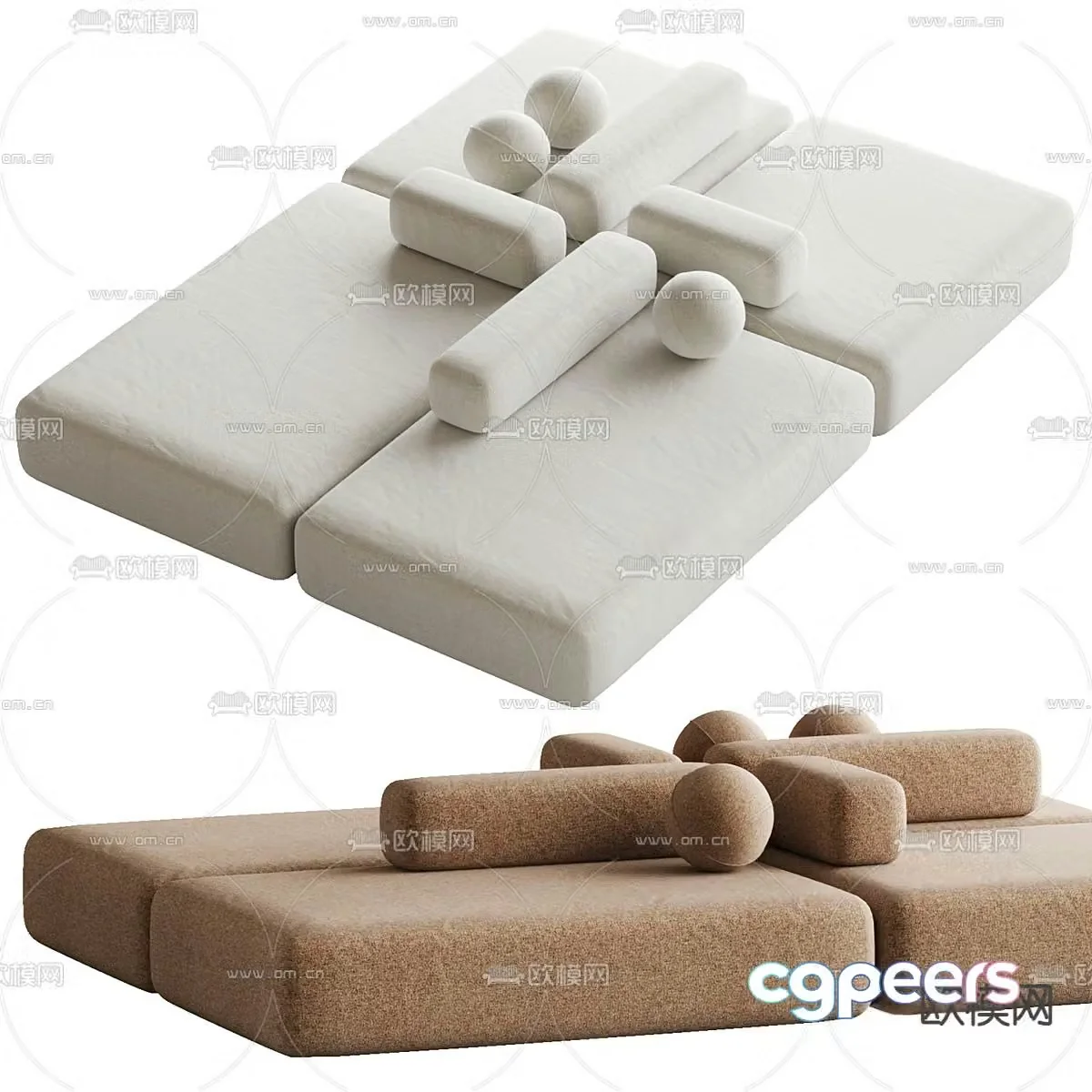 Office sofa lobby sofa public sofa 3d model
