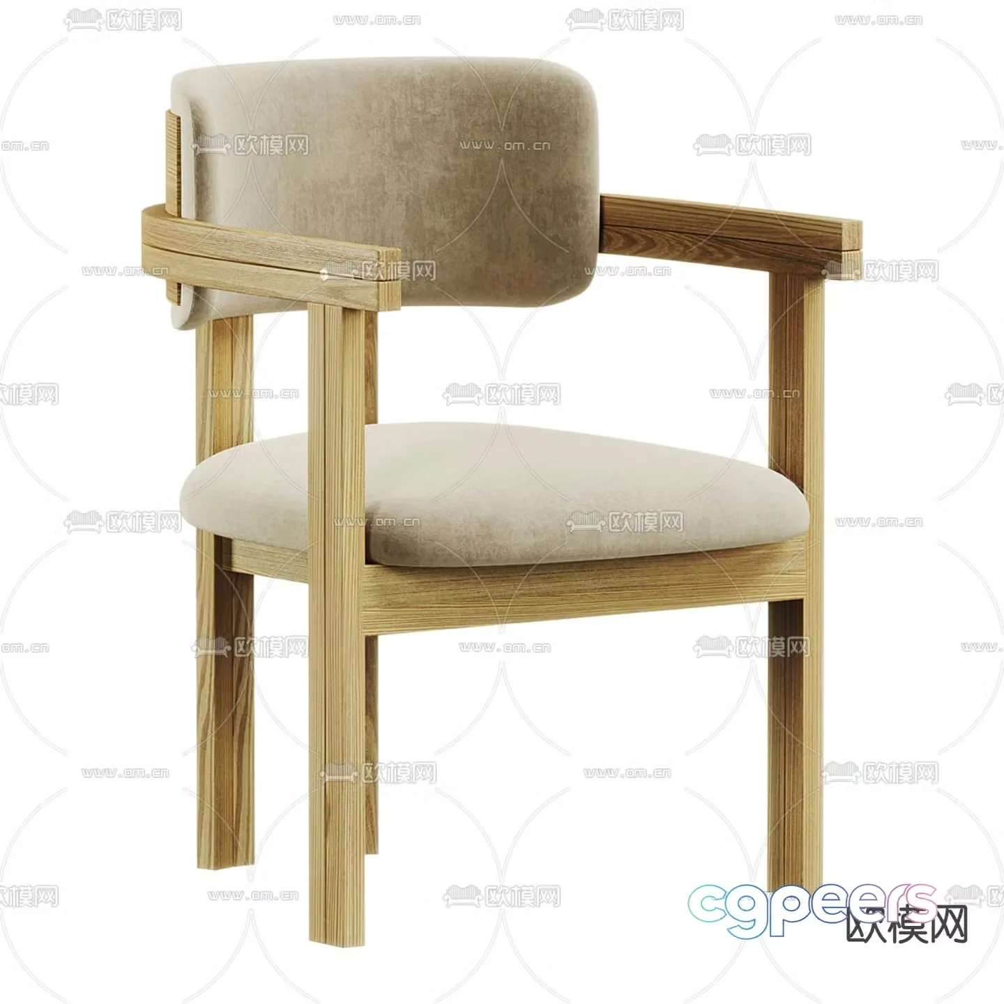 Wabi-sabi chair dining chair 3d model