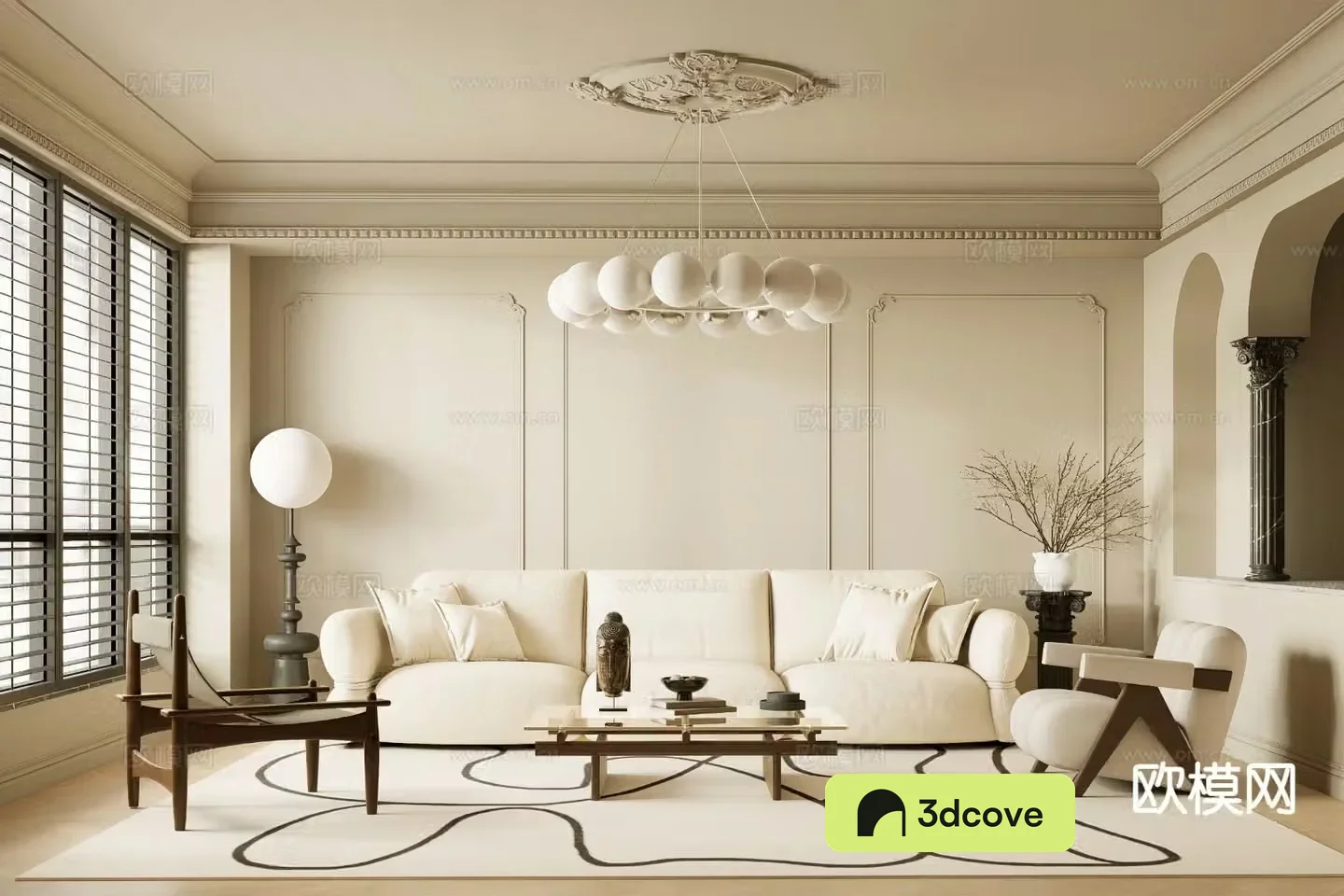 Cream style living room