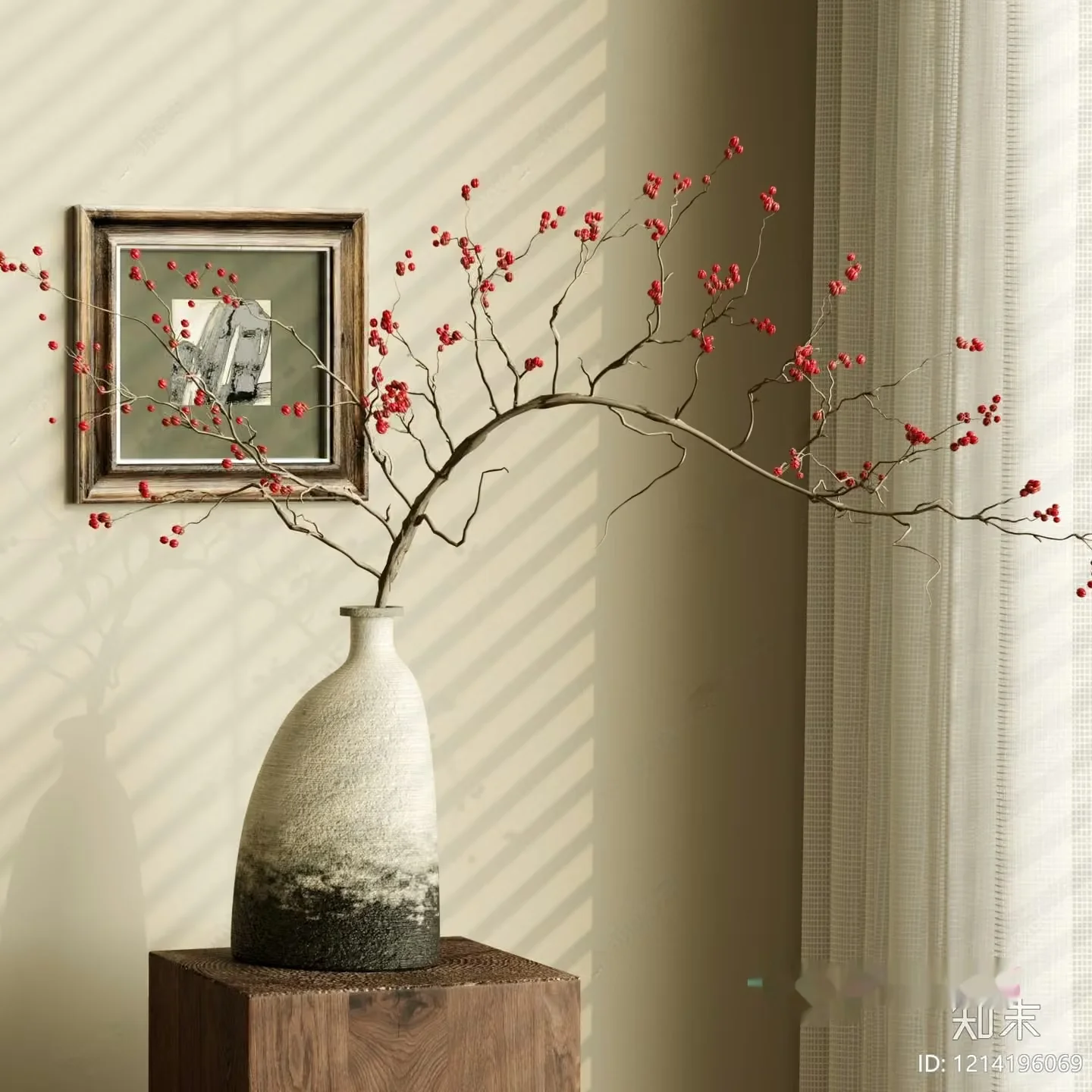 A Vase With A Unique Design 3D Model – 7598 – VRAY Render