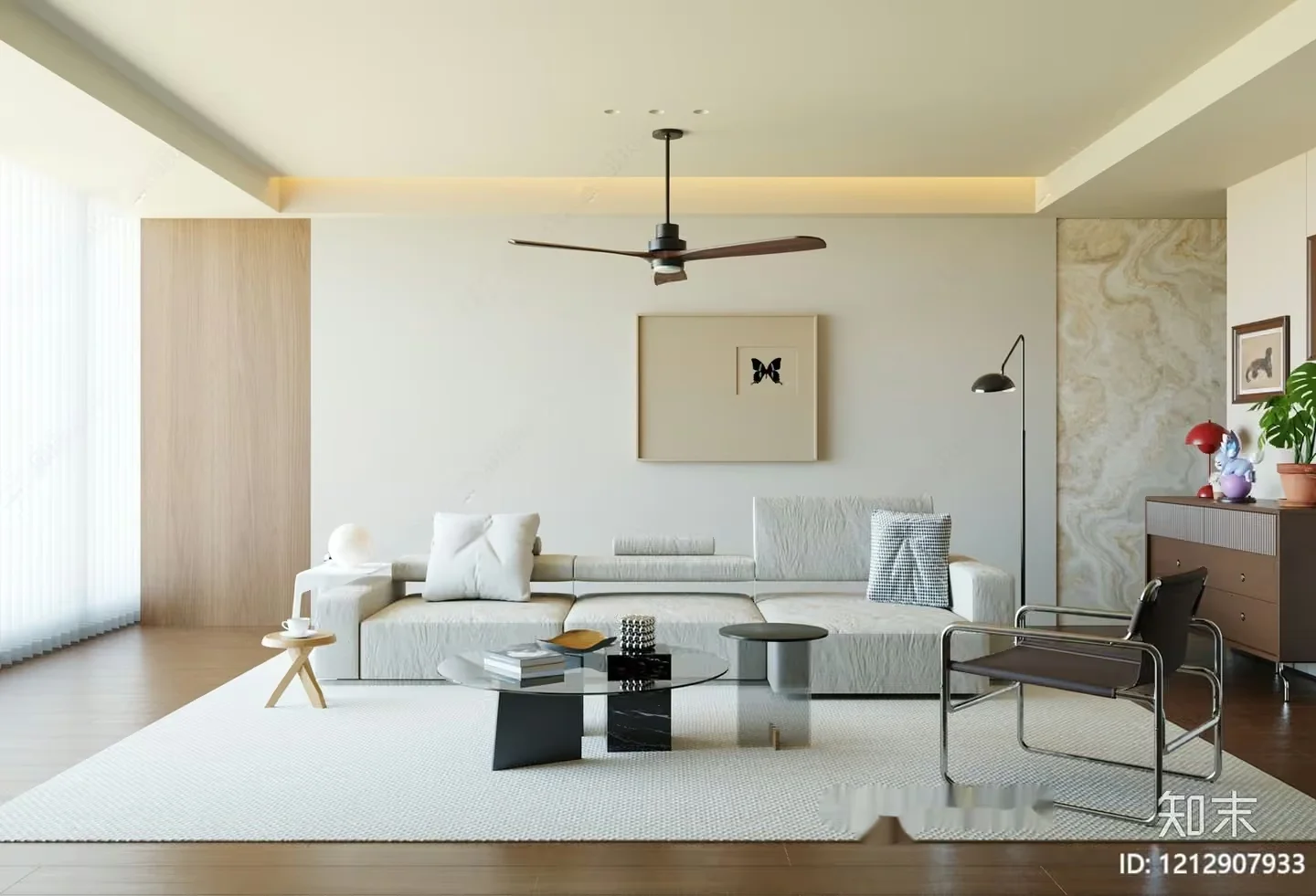 Modern Living Room 3D Model – 20762 – VRAY Render