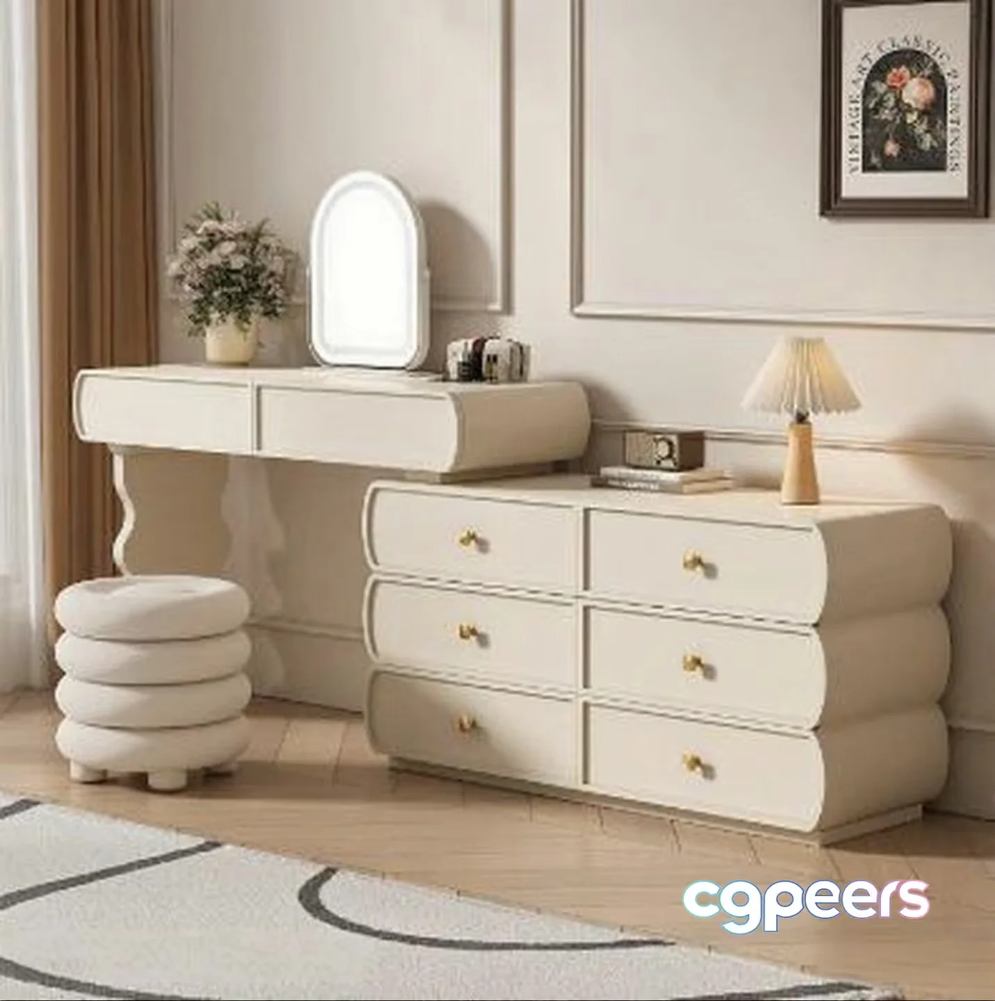 Modern Dresser 3D Model – 4744 – VRAY Render