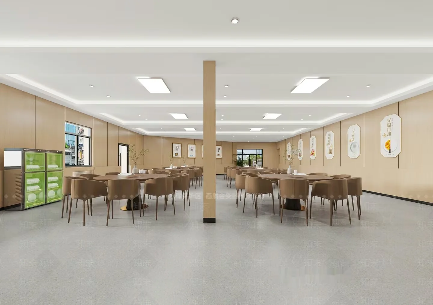 A Large Empty Dining Room 3D Model – 13700 – VRAY Render