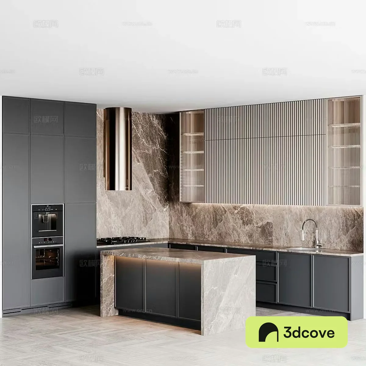 Modern island kitchen