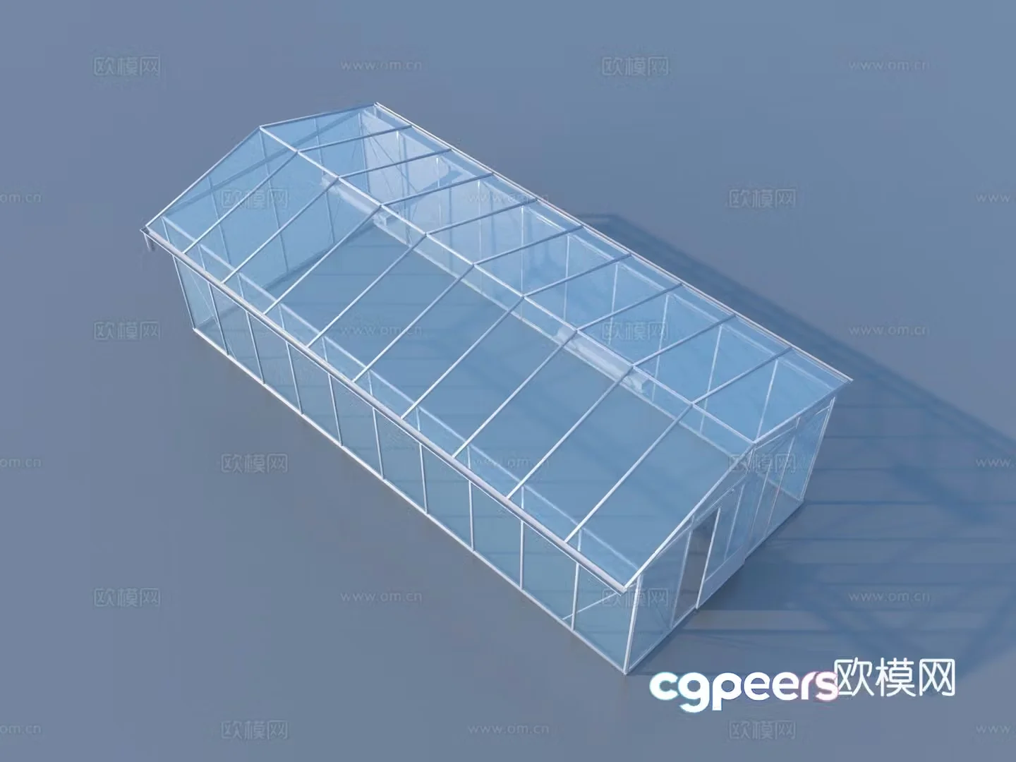 Greenhouse Glass House Glass Daylighting Top 3D Model