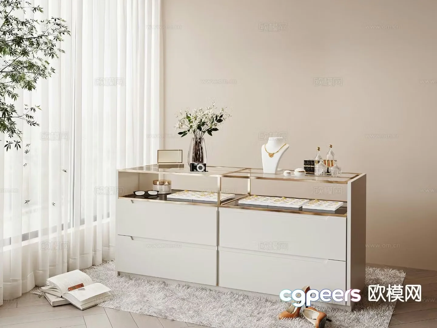 Modern jewelry cabinet Jewelry cabinet 3d model
