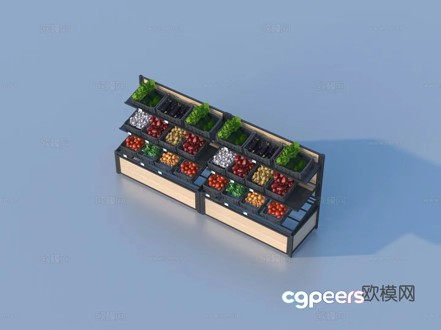Shelf Fruit and Vegetable Shelf 3D Model