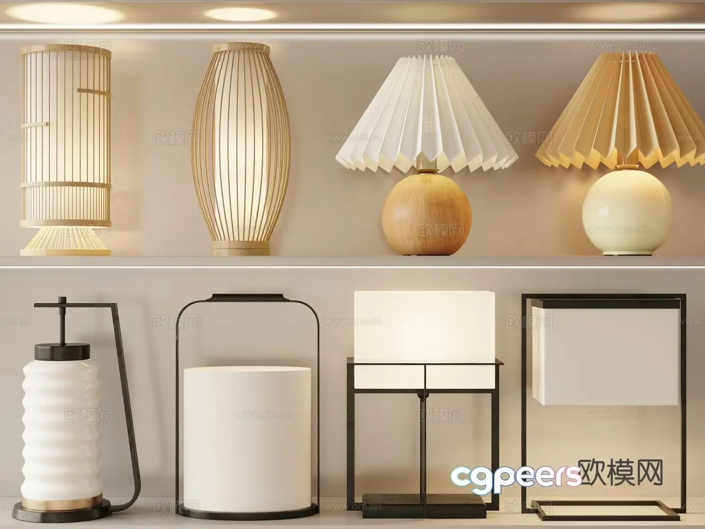Wabi Sabi Table Lamp Art Table Lamp Mushroom Lamp 3D Model