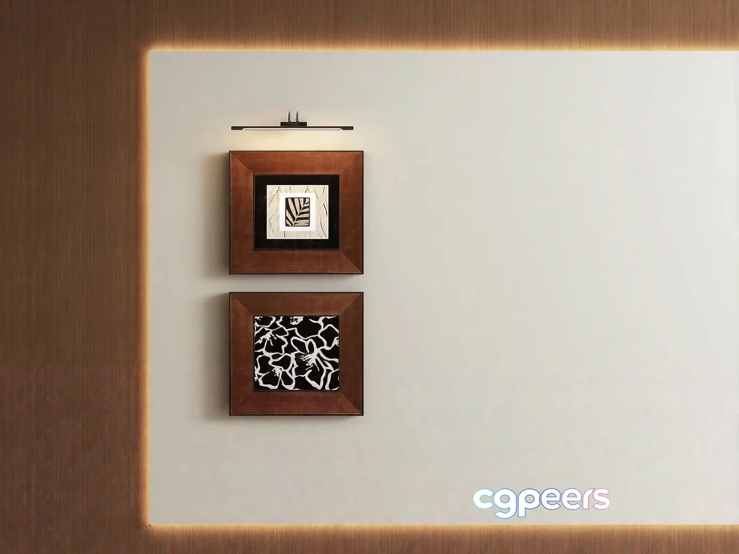 Two Framed Art Pieces On A Wall 3D Model – 23099 – VRAY Render