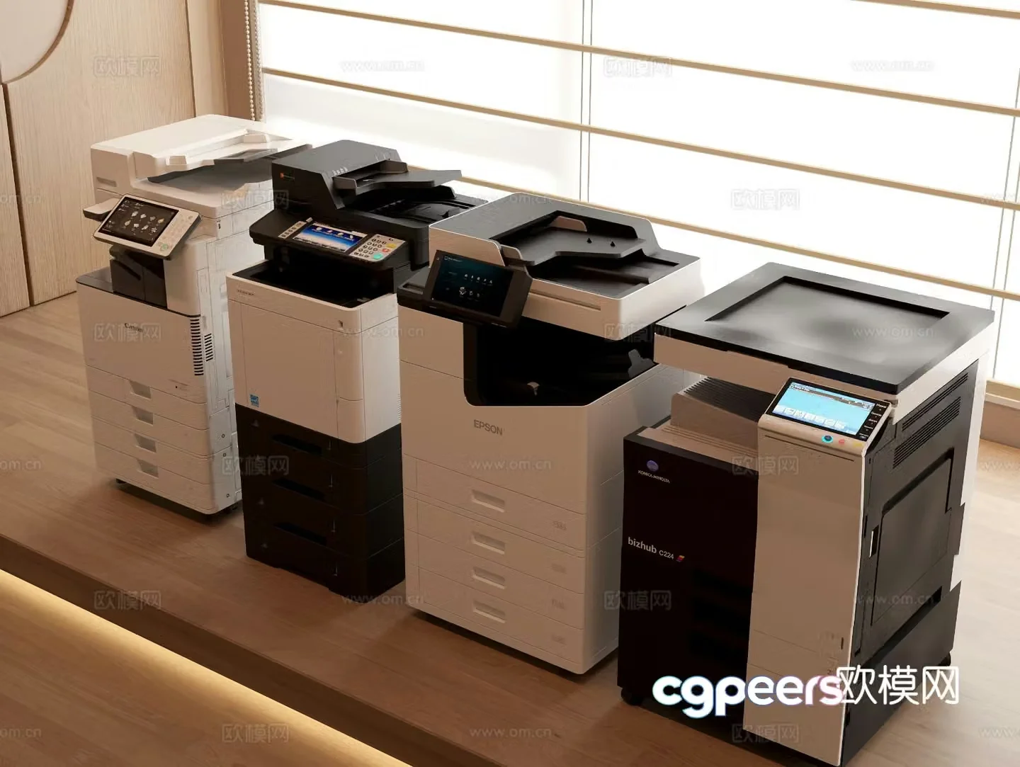 printer copier scanner 3d model