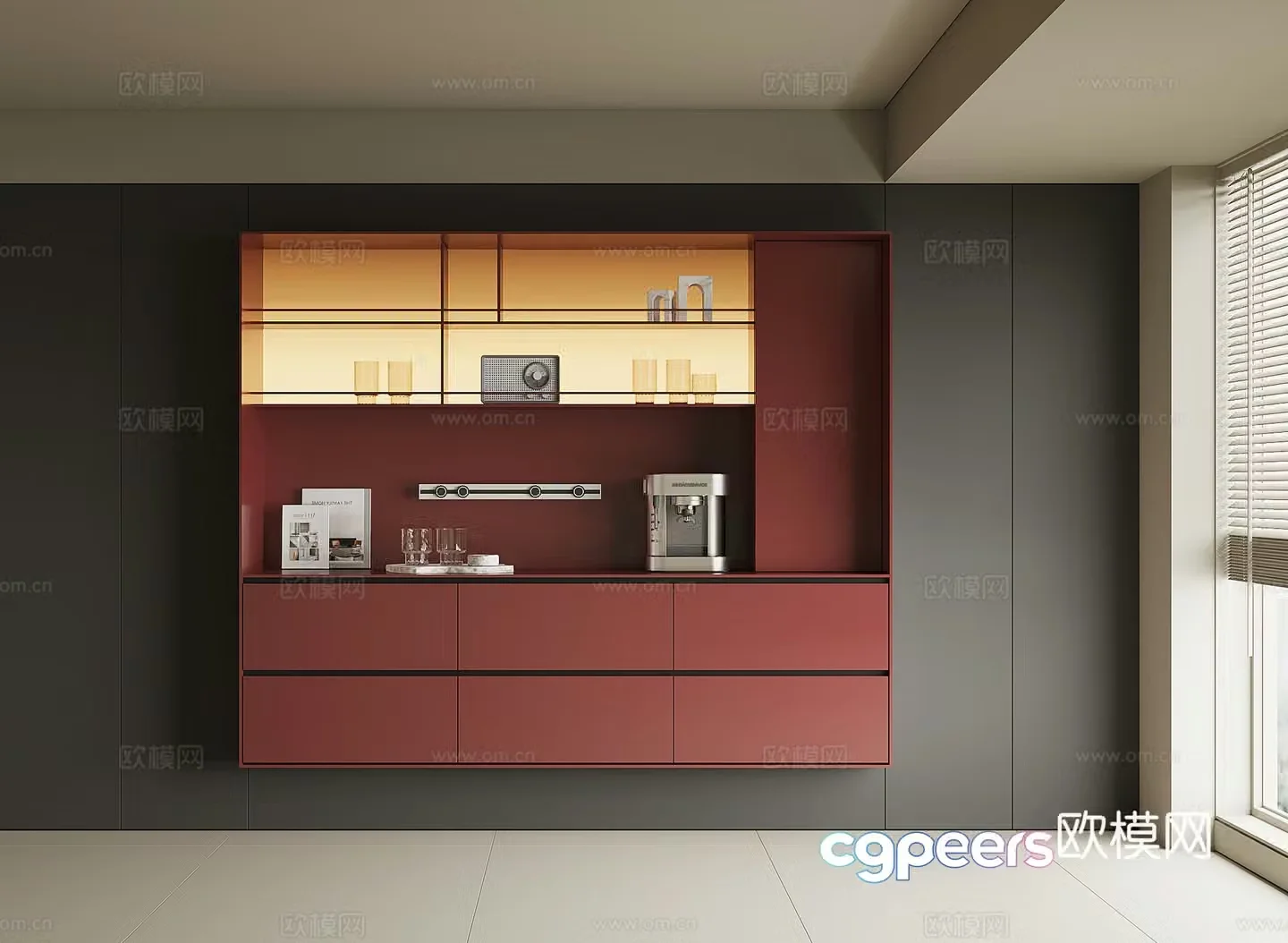 Modern sideboard 3D model