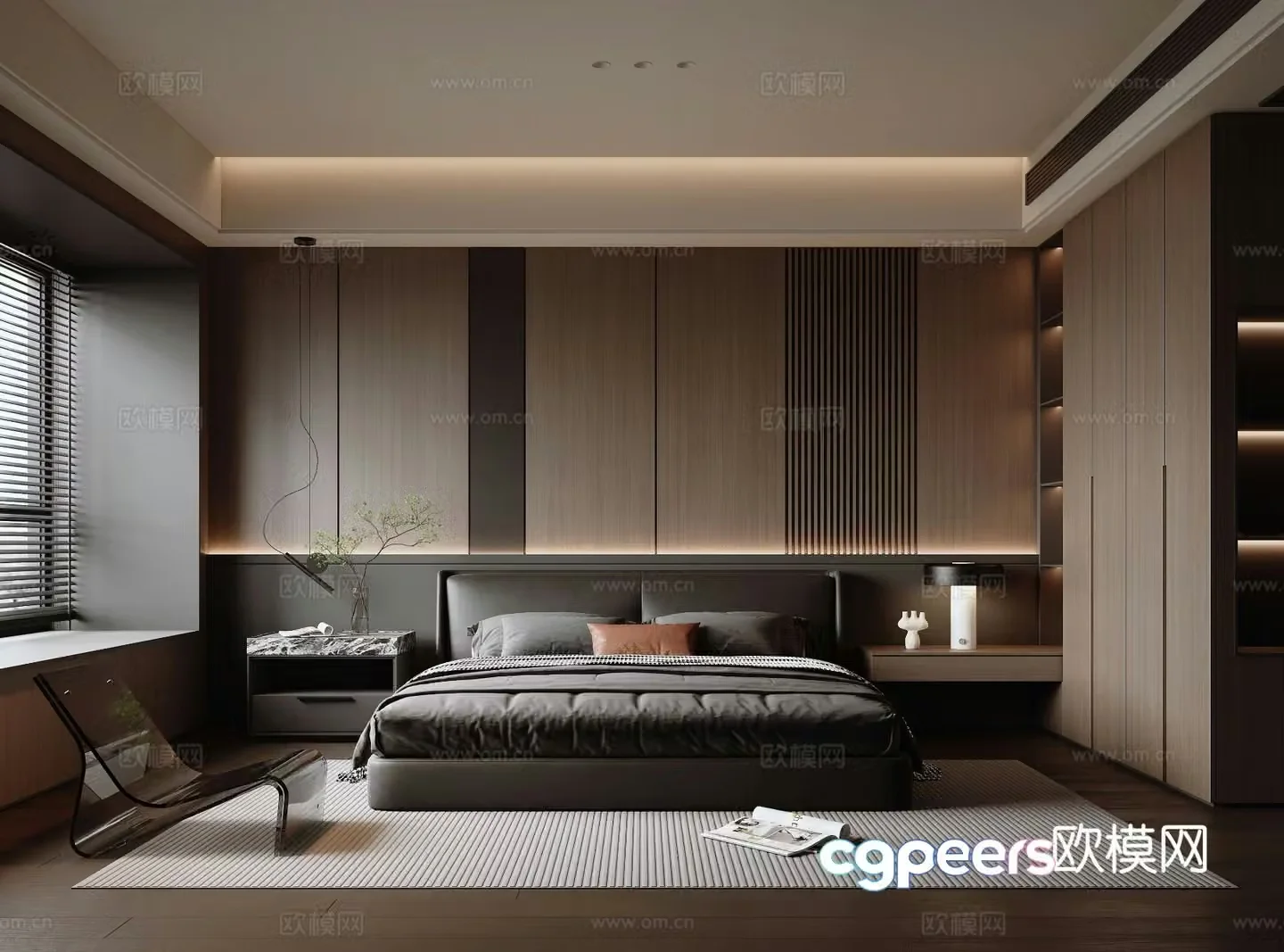 Italian style bedroom master bedroom 3d model