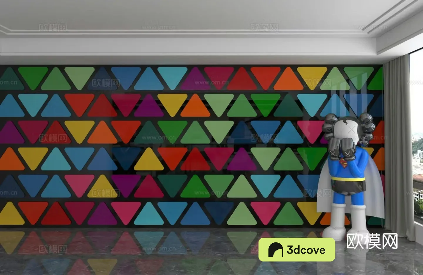 Modern background wall Triangle background wall