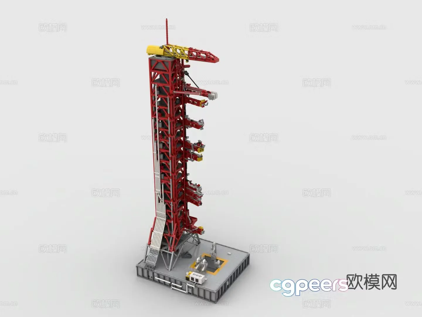 LEGO LEGO Toys Building Blocks Rocket Base Rocket Launch Tower Rocket Launch Base 3D Model