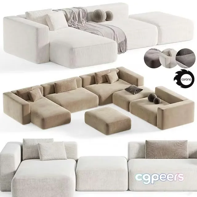 3ds Max Free – Bari Sofa Modular Sofa modern By Costabella